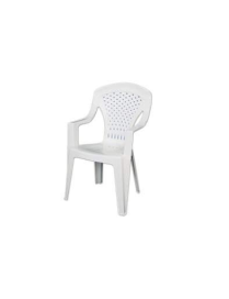 WHITE CAPRI ARMCHAIR 56x58x90 CENTIMETERS