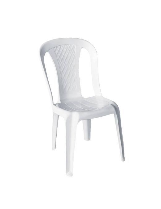 WHITE AURA ARMCHAIR 55x48x84 CENTIMETERS