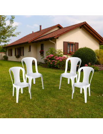 WHITE AURA ARMCHAIR 55x48x84 CENTIMETERS