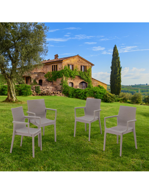 RATTAN LINE TORTORA DAFNE CHAIR WITH ARMRESTS 55x54 CENTIMETERS