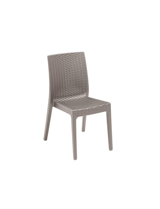 LINEA RATTAN TORTORA SEDIA SELENE SENZA BRACCIOLI 55x46 CENTIMETRI