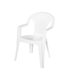 WHITE LIDO ARMCHAIR 57x58x82 CENTIMETERS