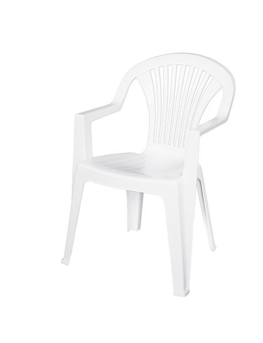 WHITE LIDO ARMCHAIR 57x58x82 CENTIMETERS