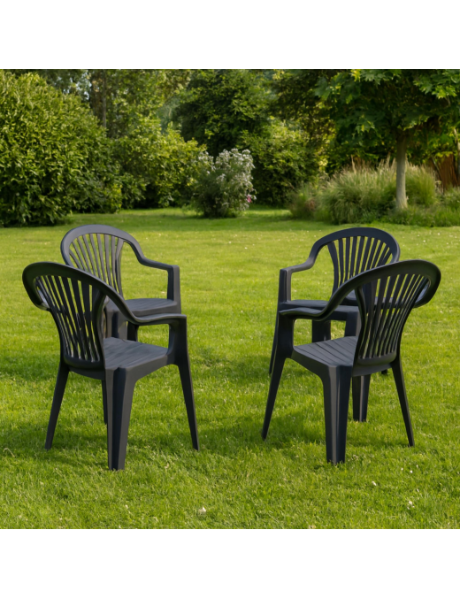 LIDO ANTHRACITE ARMCHAIR 57x58x82cm