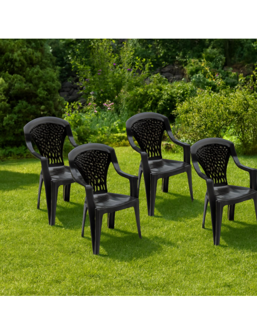 POLTRONA CAPRI ANTRACITE 56x58x90cm