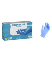GUANTI NITRILE LINEAR BLU 100 PEZZI S