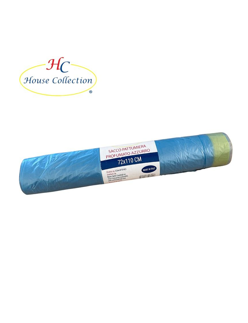SACCHI PATTUMIERA PROFUMATI AZZURRO 72x110 10pezzi