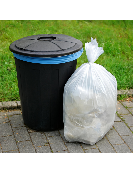 TRANSPARENT SCENTED WASTE BIN BAGS 72x110 10 pieces