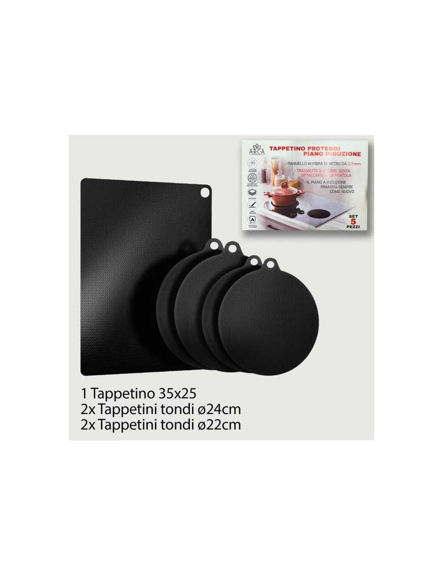TAPPETINO PROTEGGI PIANO INDUZIONE 5pezzi