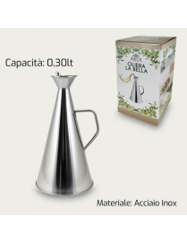 CONICAL STEEL OIL BOTTLE 0.30lt
