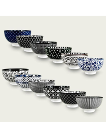 8.5cm Bowls, Assorted Colors and Decorations