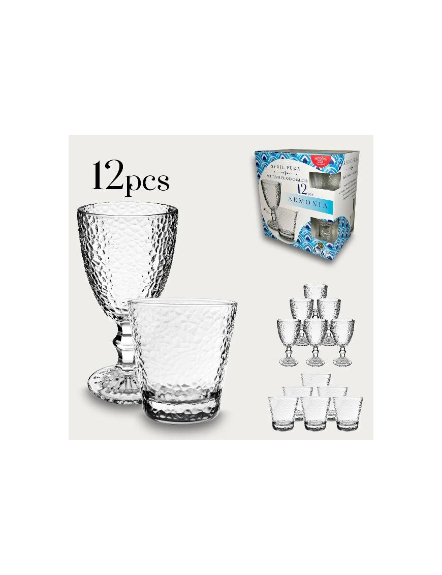 SET 12 PEZZI BICCHIERI ARMONIA