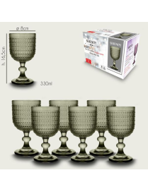 SET OF 6 SERENITY SMOKY GLASSES