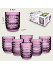 SET 6 TUMBLER SERENITY IN VETRO PORPORA