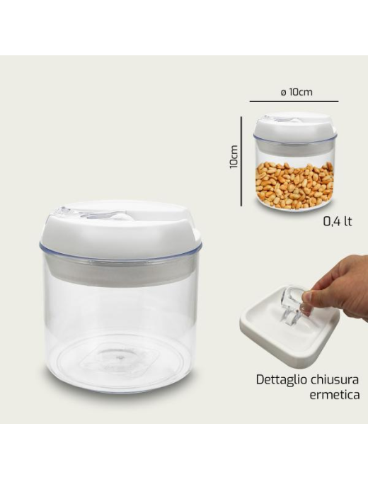 ROUND HERMETIC CONTAINER 10.5xh10.5cm