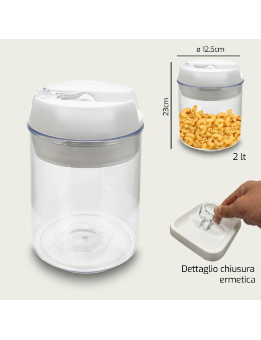 ROUND HERMETIC CONTAINER 12.5x23cm