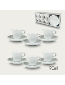 6-piece coffee set with 90ml saucer