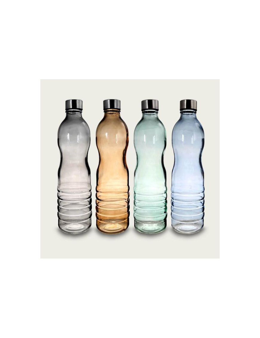 1.2lt GLASS BOTTLE ASSORTED COLORS