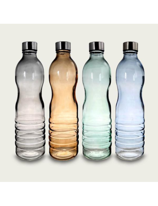 1.2lt GLASS BOTTLE ASSORTED COLORS