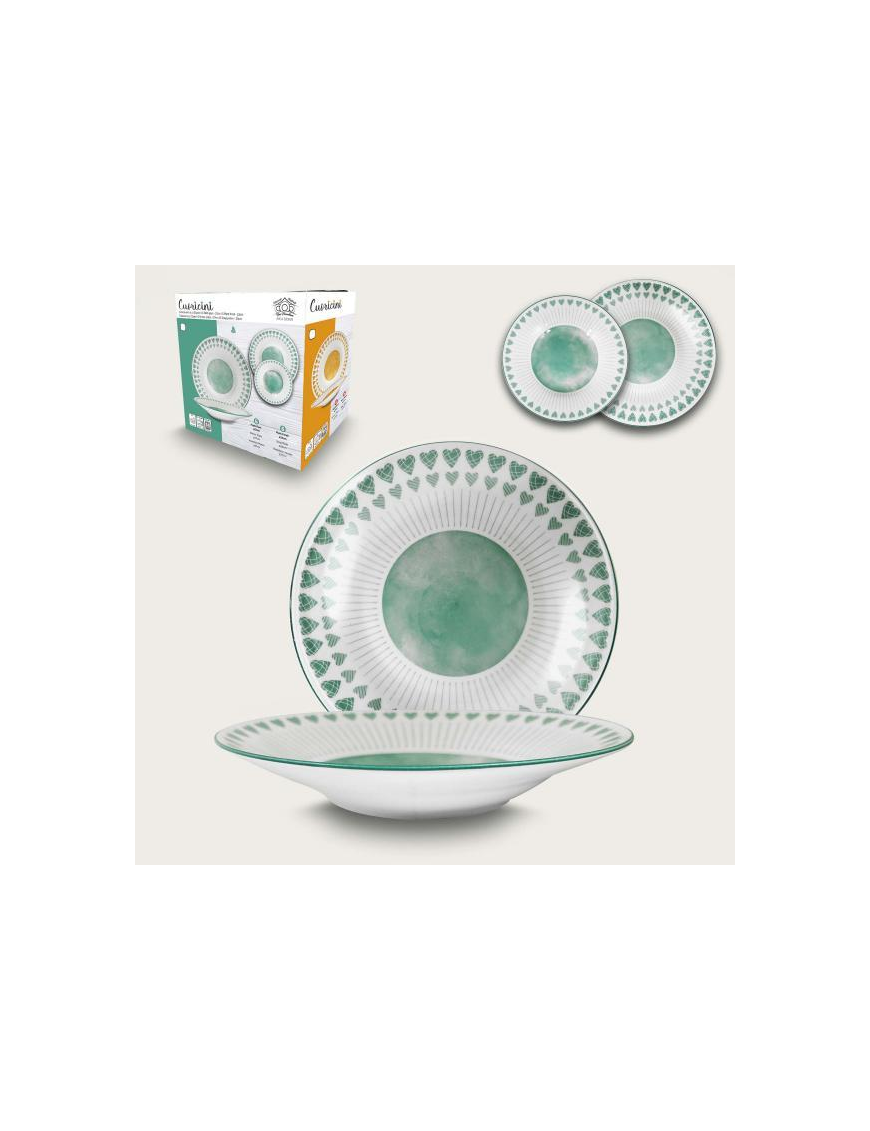 Tiffany Hearts Tableware Set, 12 Pieces