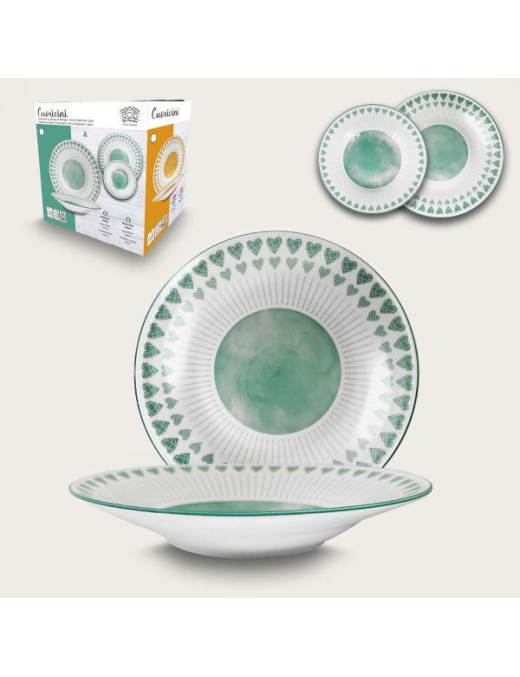 SERVIZIO TAVOLA CUORICINI TIFFANY 12pezzi