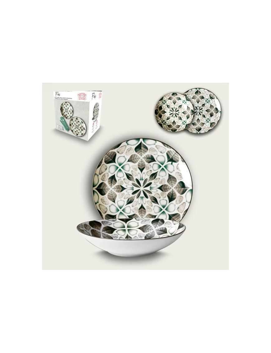 12-piece Tiffany petal-decorated table service