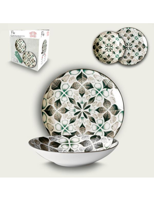 12-piece Tiffany petal-decorated table service