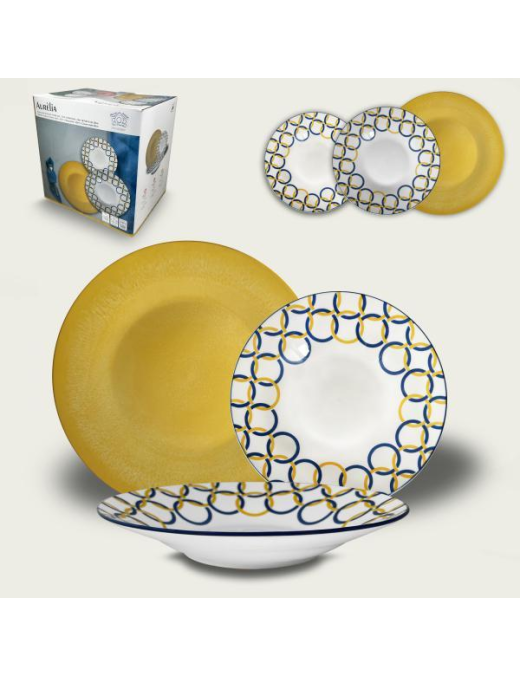 18-piece AURELIA DECORATED TABLE SET