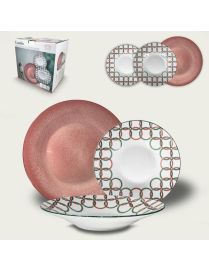 SERVIZIO TAVOLA 18pezzi DECORO CORALIA