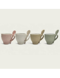 TAZZINA CAFFE' CON CUCCHIAINO SHABBY