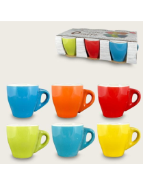 6-piece COLORED COFFEE CUPS