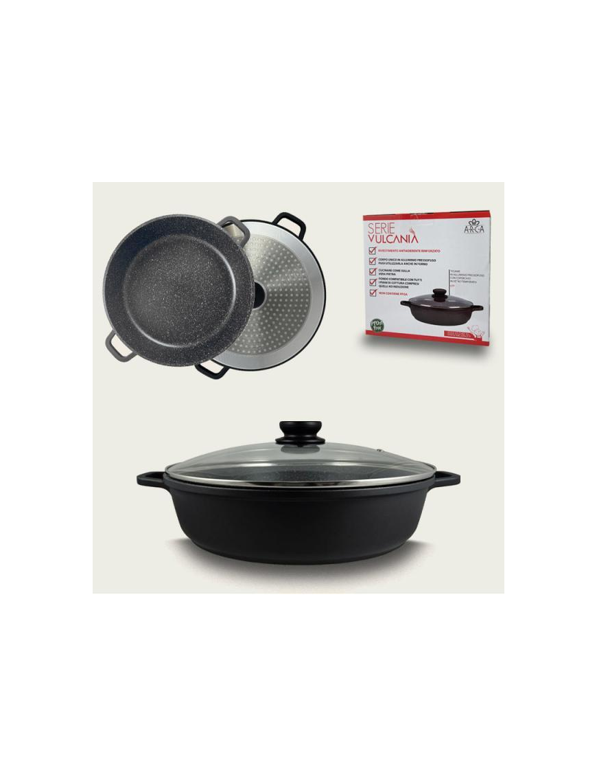 VULCANIA PAN 28cm WITH GLASS LID