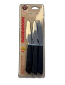 COLTELLI PIZZA 10cm 6 PEZZI NERO