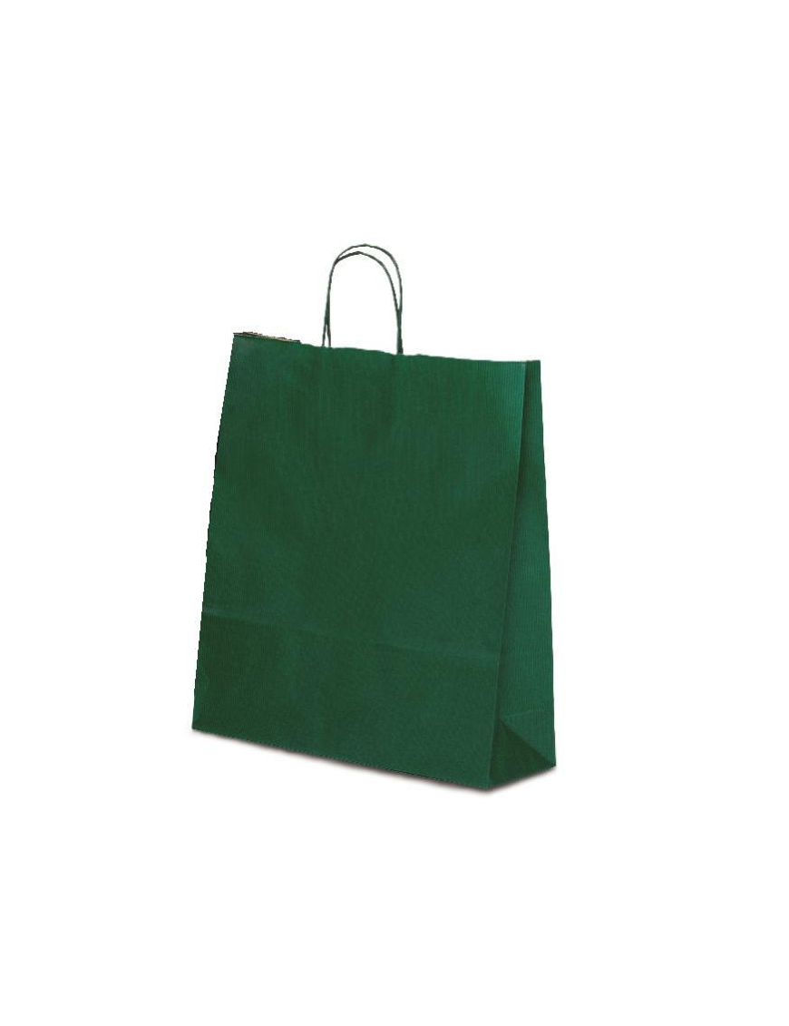 DARK GREEN SHOPPER BAG 36+12x41
