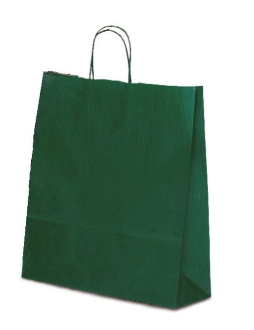 DARK GREEN SHOPPER BAG 36+12x41
