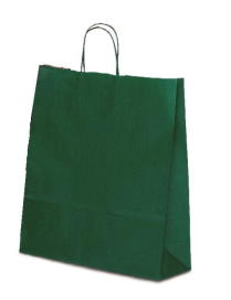 SHOPPER COLORE VERDE SCURO 45+15x49