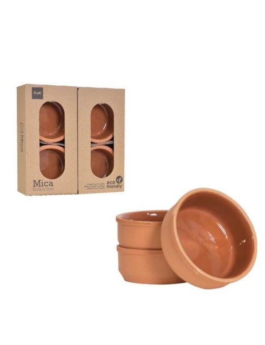 LINEA TERRACOTTA CASSERUOLA  7x3cm 4pz MARRONE