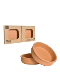 LINEA TERRACOTTA CASSERUOLA 16x4cm 2pz NATURALE