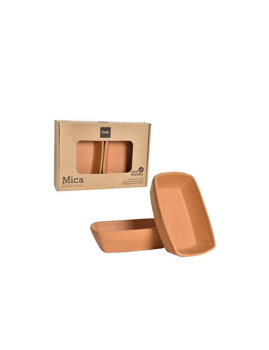 LINEA TERRACOTTA PIROFILA 13x9cm 2pz NATURALE