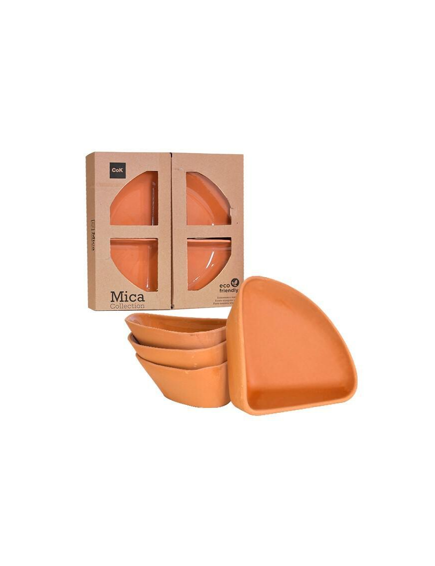 LINEA TERRACOTTA ANTIPASTIERA 15x10cm 4pz NATURALE