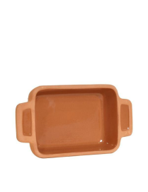 Terracotta Line Baking Dish with Handles 22x11cm Brown