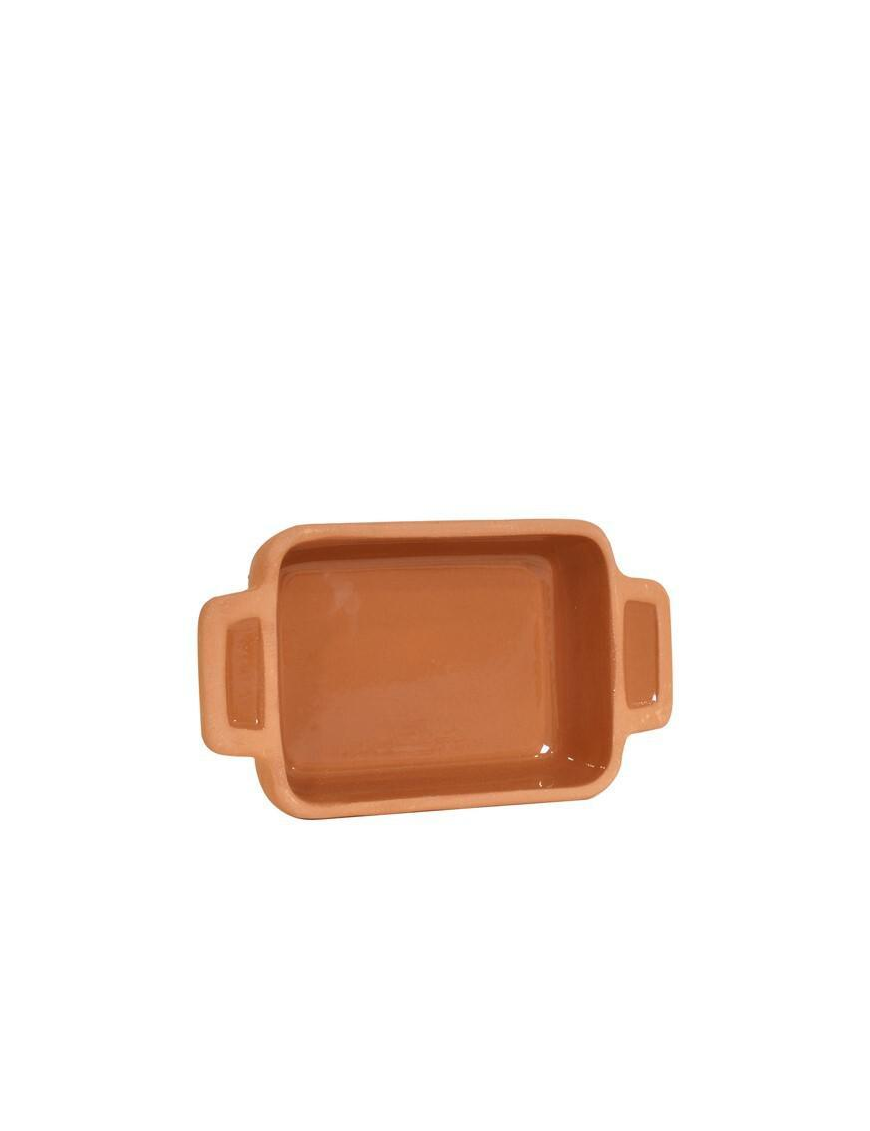 Terracotta Line Baking Dish with Handles 22x11cm Brown