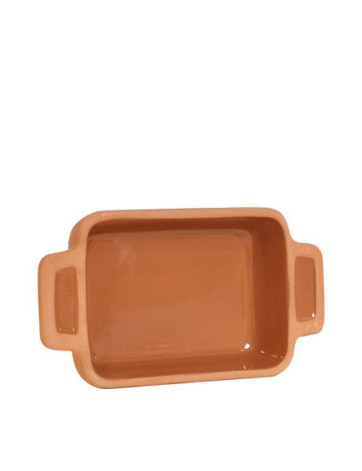 Terracotta Line Baking Dish with Handles 22x11cm Brown