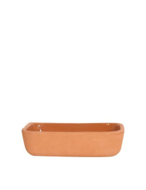 Terracotta Line Rectangular Baking Dish 17x12cm Brown