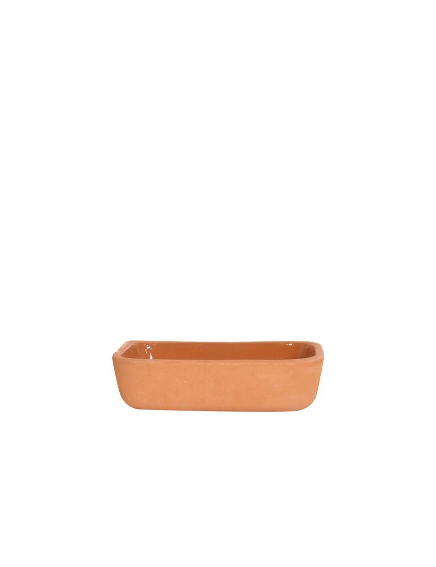 Terracotta Line Rectangular Baking Dish 17x12cm Brown