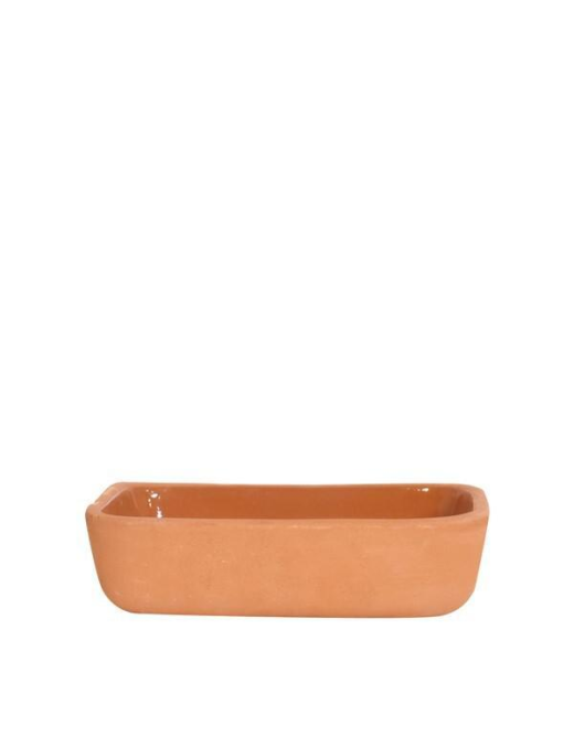 Terracotta Line Rectangular Baking Dish 17x12cm Brown