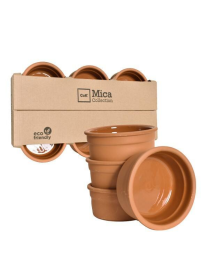 LINEA TERRACOTTA TERRINA 10x5cm 6pz MARRONE