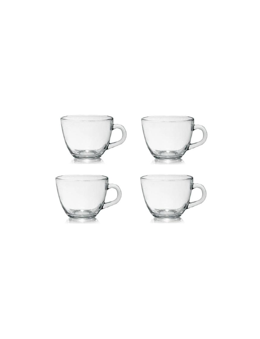 4-PIECE TEA CUPS WITH PLATE