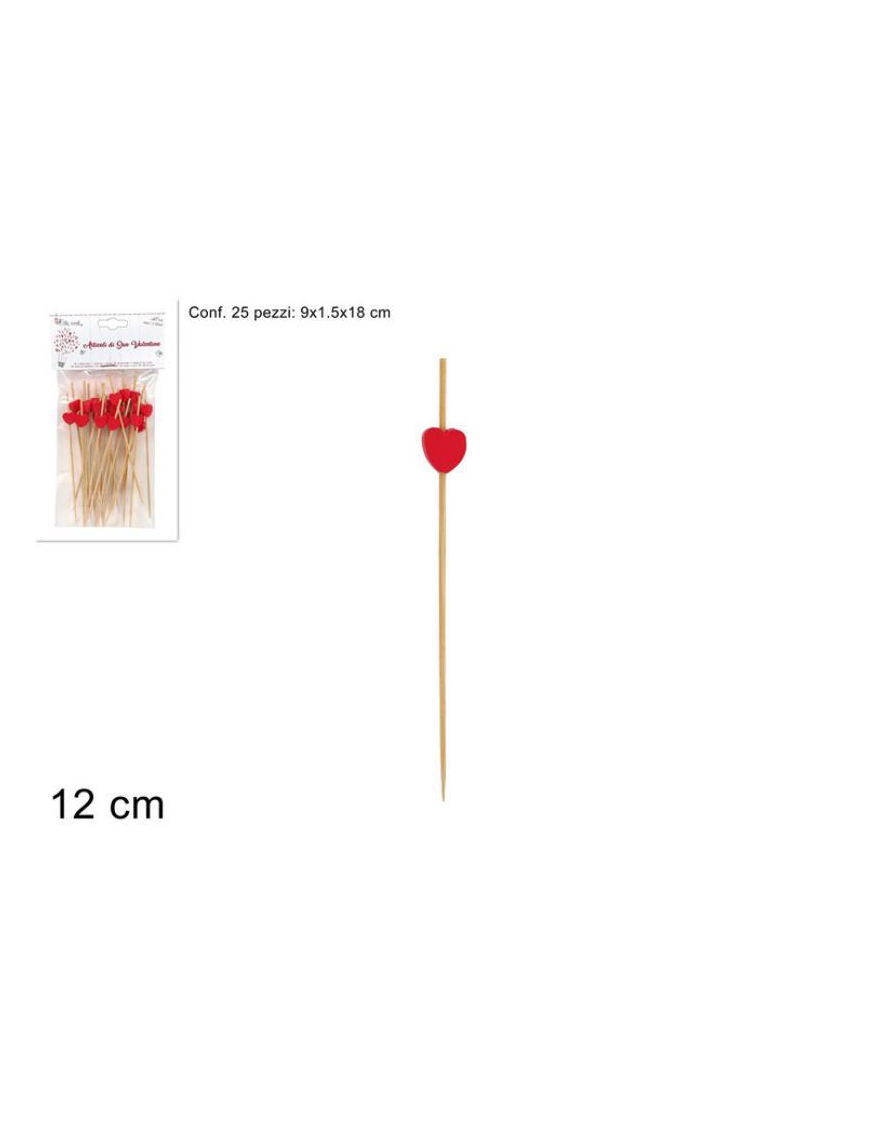 STECCHINI APERITIVO CUORE 12cm 25pezzi