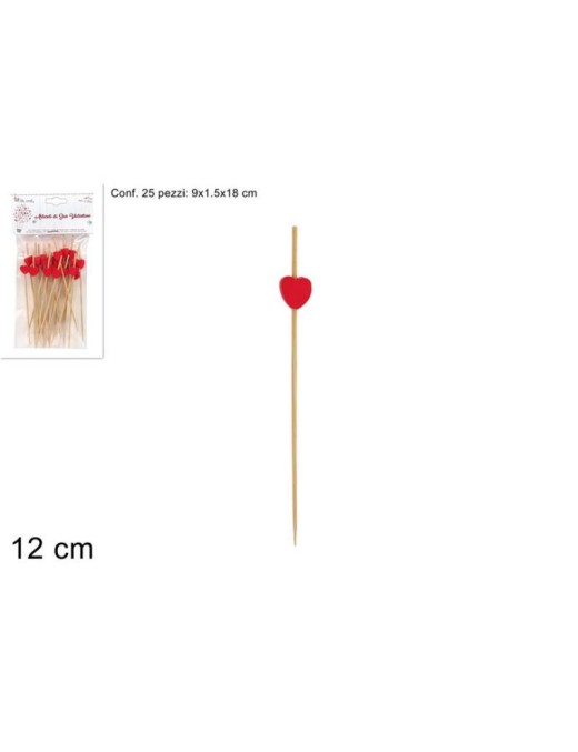 HEART-SHAPED APERITIF STICKER 12cm 25 pieces